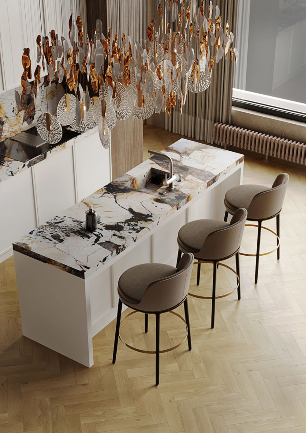 Fargo Herringbone Дуб Копенгаген, 1,12 м²