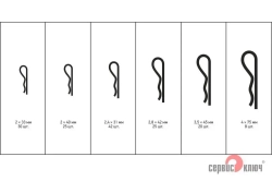 Набор пружинных шплинтов 150 предметов, Сервис Ключ