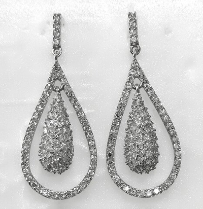 Ювелирные серьги серебро Эстерелла