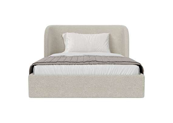 Кровать двуспальная Classic 140 см (молочный, букле)