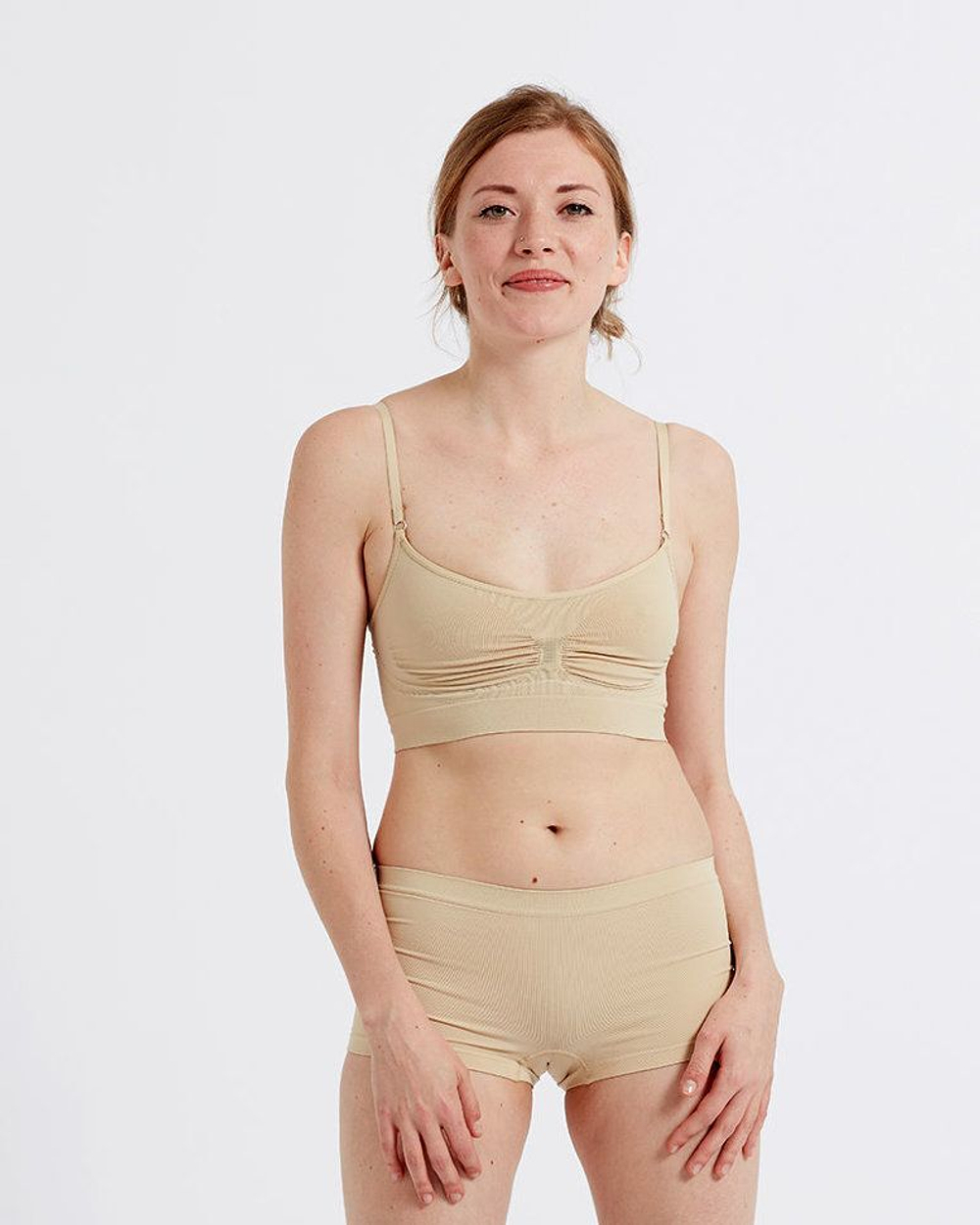 Бюстгальтер-топ Eco-wear на тонких бретелях (Размер: M-L) (Цвет: черный)