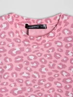 Розовая футболка для девочки на лето