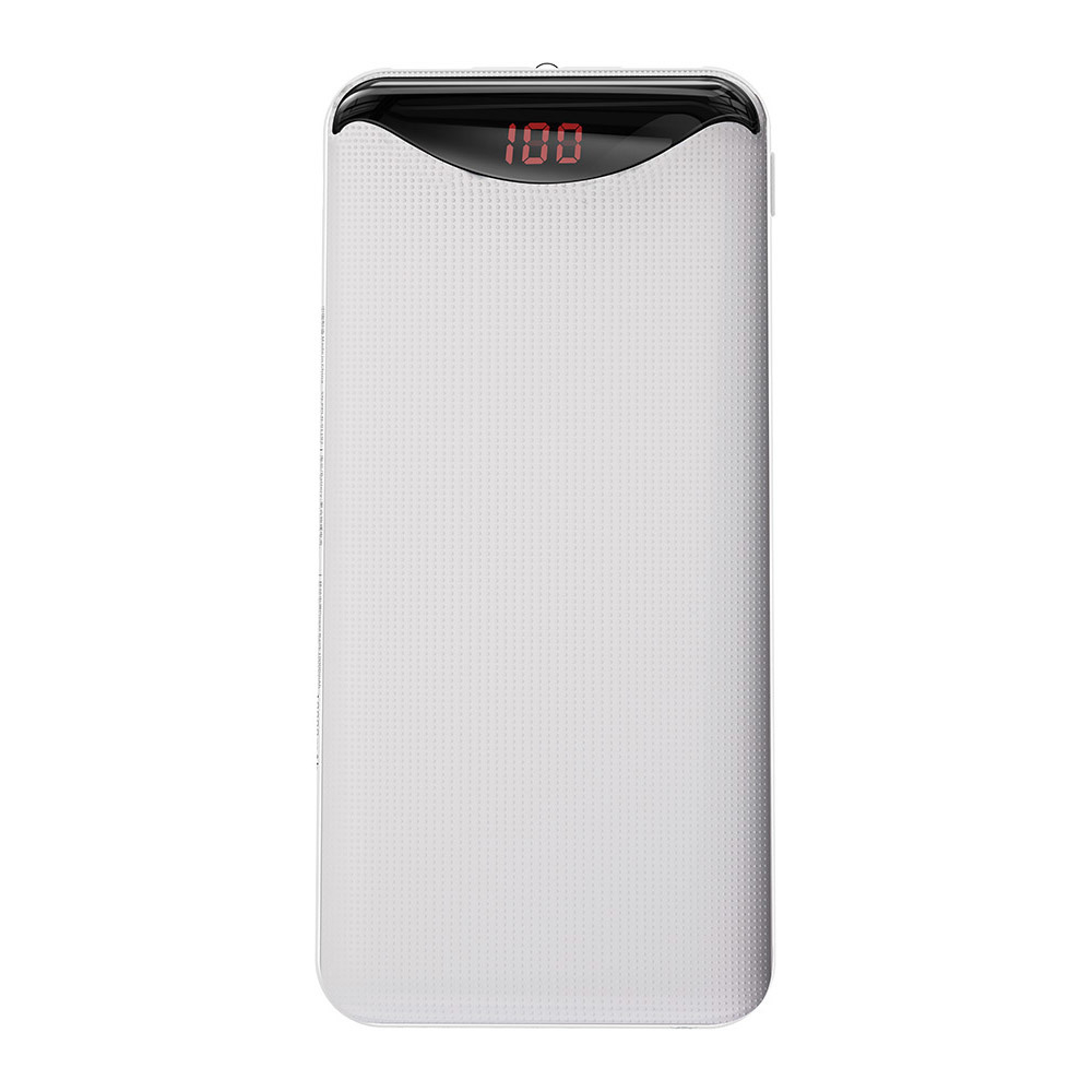 Внешний аккумулятор Baseus Gentleman Digital Display Powerbank 10000mAh - White