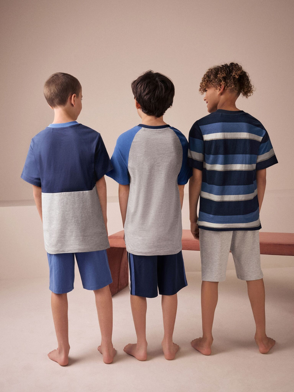 Пижама для мальчика Next E66-494, 3 шт., Серый, Синий