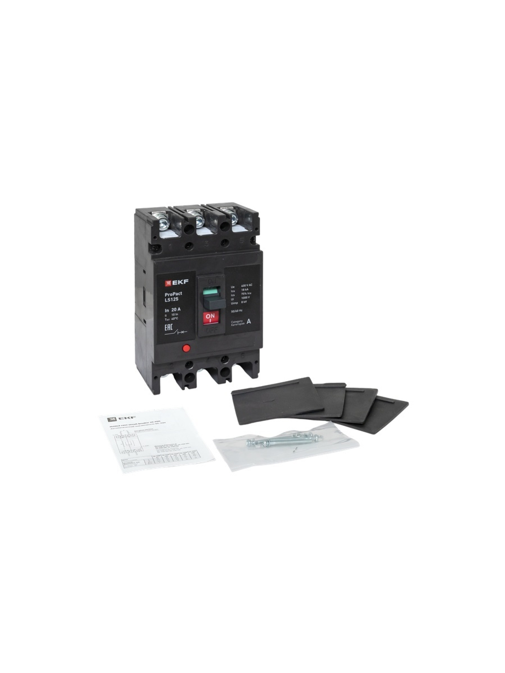 Выключатель автоматический 3п 20А 18кА LS125 ProPact EKF mccb-125-18-3-20-ls