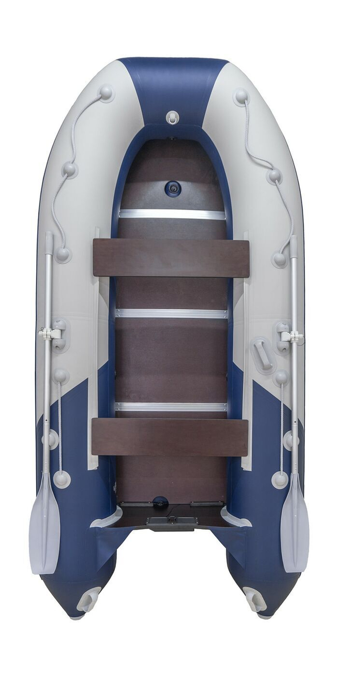 Надувная лодка ПВХ, Ривьера Компакт 3200 СК Комби, светло-серый/синий