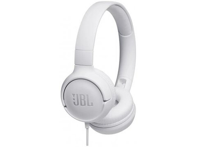 Гарнитура JBL Tune 500, 3.5 мм, накладные, белый