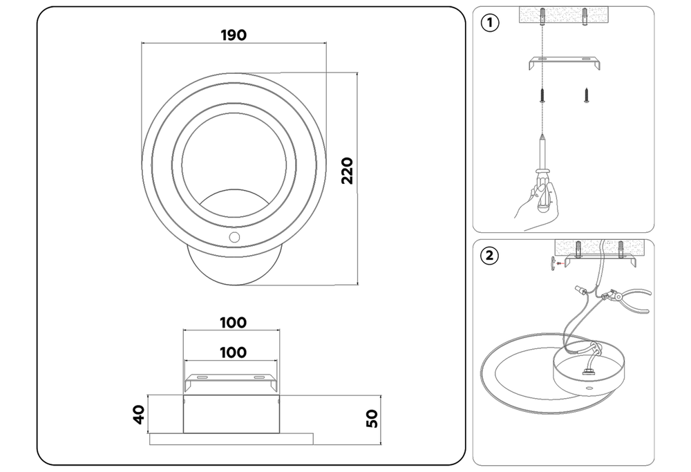 Ambrella Настенный светодиодный светильник Original FA8812