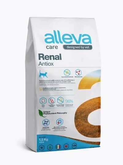 Alleva Care Cat Adult Renal-Antiox диета для кошек при заболеваниях почек 1,5 кг