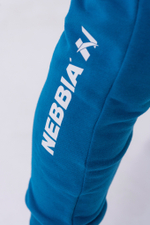 Брюки SLIM SWEATPANTS WITH ZIP POCKETS "RE-GAIN" 320 Синие