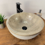Раковина из мрамора Bowl Cream Dotted BM-66094 40х40х17 из натурального камня