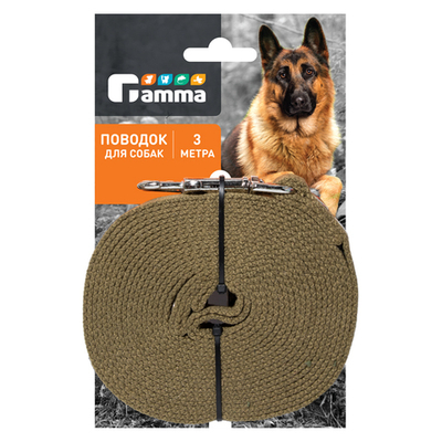 Поводок брезентовый, 25*3000мм, Gamma