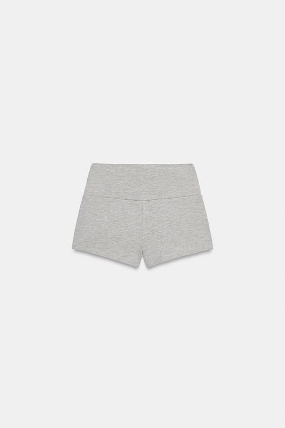 ZARA ШОРТЫ МИНИ, СЕРЫЙ МЕЛАНЖ