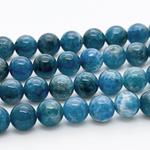 Апатит бусины, диаметр 7,7-8 мм, цена за 12 шт (1/4 нити)