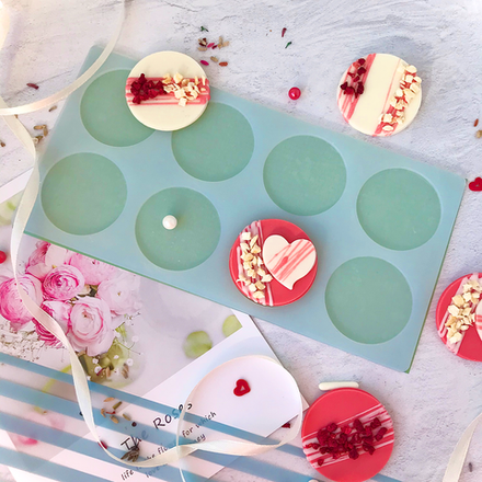 Силиконовый мат для отливки шоколада «Круги»