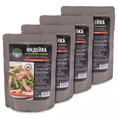 Готовое блюдо Индейка со стручковой фасолью 300 г. (Кронидов) 4шт*300гр, 1,2кг