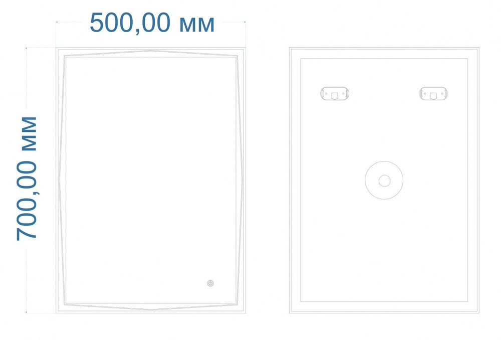 Зеркало с подсветкой и подогревом "Firenze 500x700" AM-Fir-500-700-DS-F-H