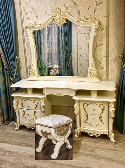 Зеркало ДЖОКОНДА для туалетного столика крем глянец