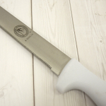 Нож для бисквита 35 см (лезвие) с узкими зубчиками , дерев. ручка