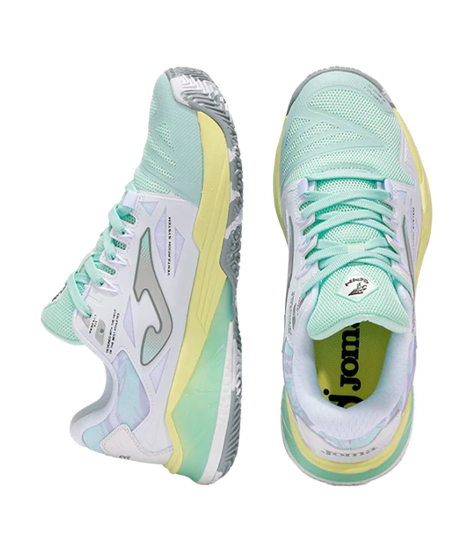 Кроссовки для падел Joma Spin Lady 2502 Белые 2025 | Женская обувь