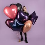 Шар (30''/76 см) Звезда, Сапфир, 1 шт. в уп.