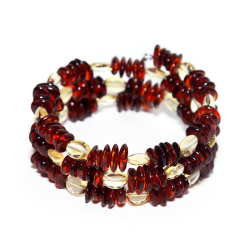 Браслет из натуральных камней женский. Браслет из янтаря натурального на гибкой леске