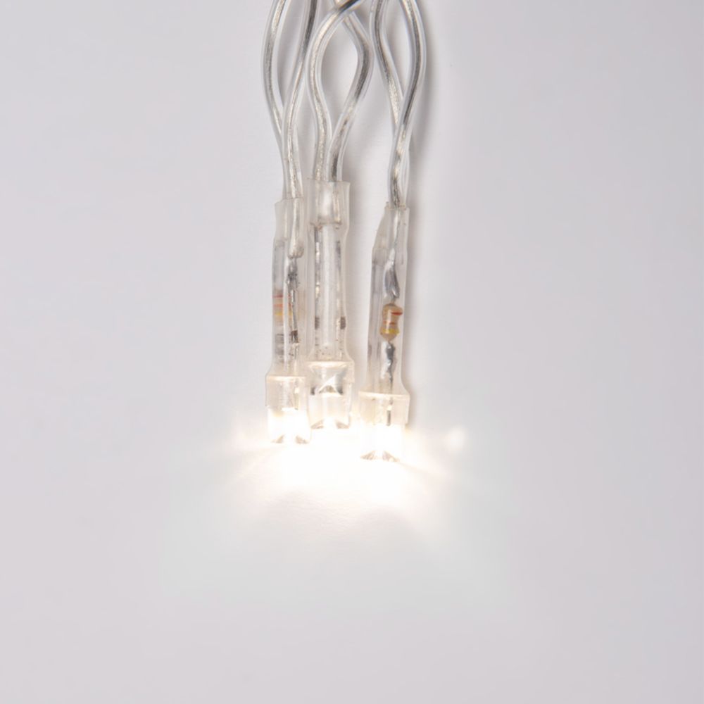 ULD-C1515-100-DTA WARM WHITE IP20 Занавес светодиодный. 1.5х1.5м. 100 светодиодов. Теплый белый свет. Провод прозрачный. TM Uniel