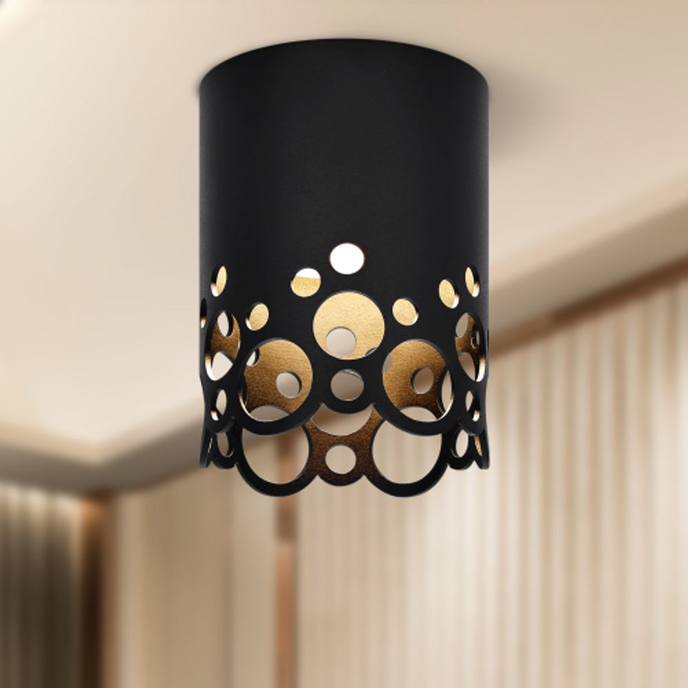 Светильник настенно-потолочный спот ЭРА OL49 BK GX53 IP20 черный | Накладные светильники