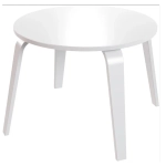Стол журнальный круглый STEFANO, D=60 см, белый