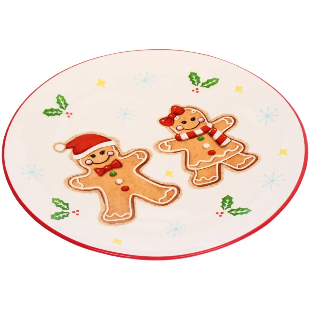 Тарелка керамическая «Пряничные человечки» 22*2см
