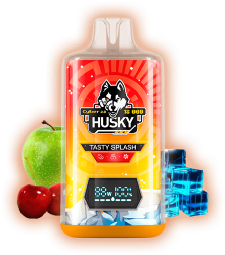 Husky Cyber 2 Tasty splash - холодное яблоко-вишня 18000 затяжек 20мг Hard (2% Hard)