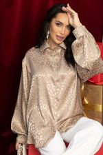 Рубашка атласная Все мысли о тебе (капучино) Б14503-7М LT Collection