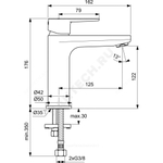 Смеситель для умывальника одноручный CERAFINE O Ideal Standard BC554XG