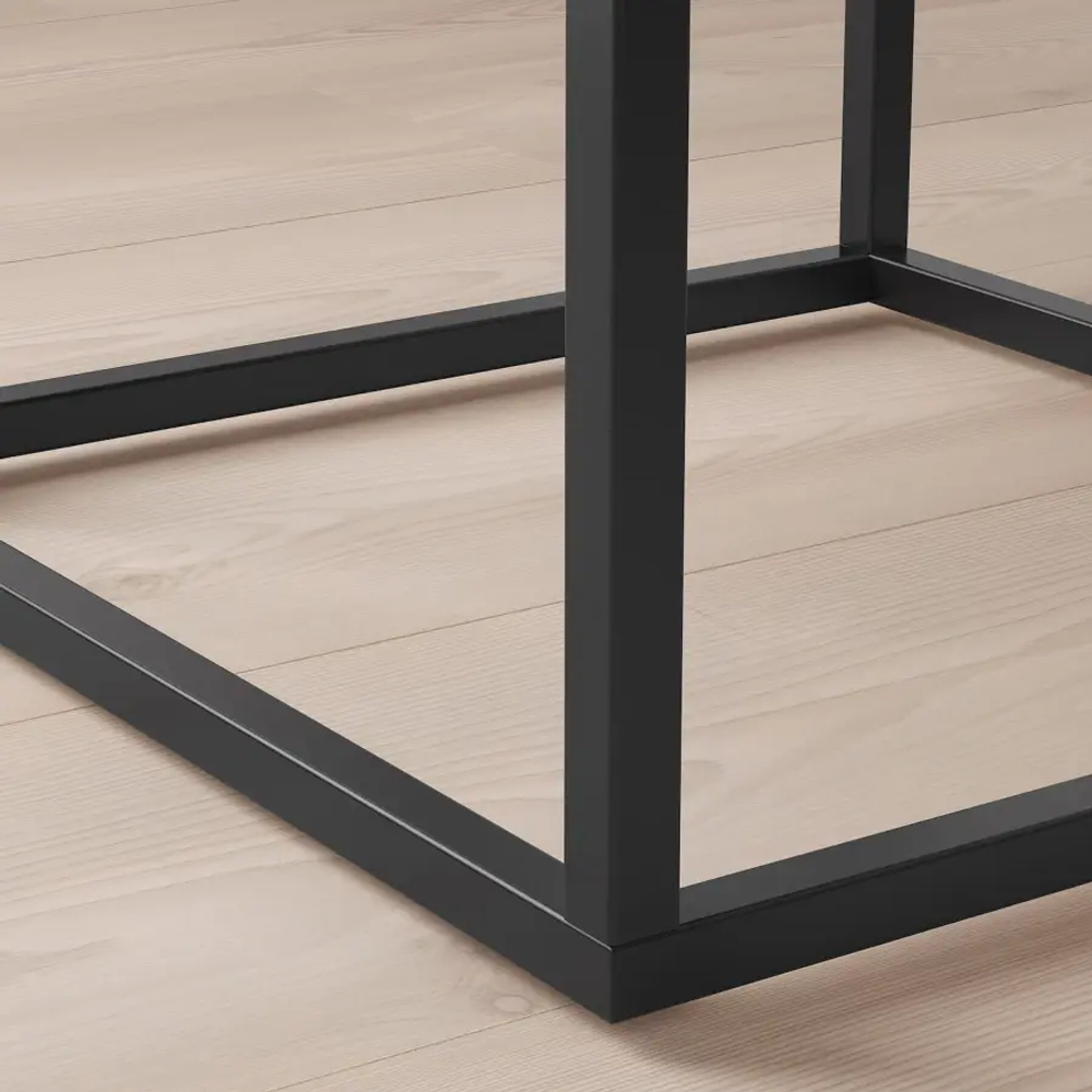 Тумбочка прикроватная - IKEA VIKHAMMER/ВИКХАММЕР ИКЕА, 65х39х40, черный