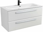 Тумба с раковиной Cezares ECO-CER-N 100 ECO-CER-N-1000-2C-SO-BL белая глянцевая