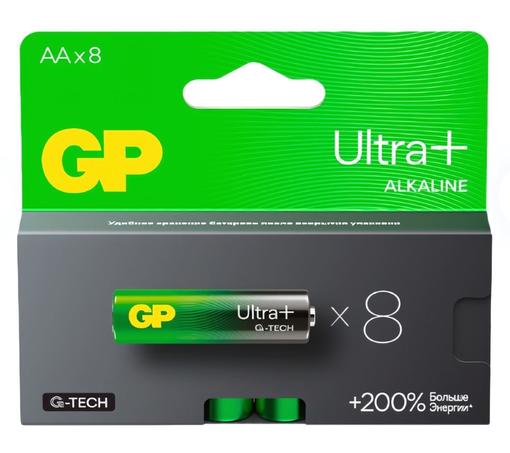 Элемент питания GP ULTRA PLUS G-tech LR6 AA BL8 Alkaline 1.5V