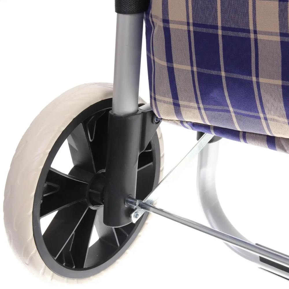 Тележка хозяйственная с сумкой (100*40*35см, колеса 21см,грузоподъемность до50 кг) синяя SYD100B-1