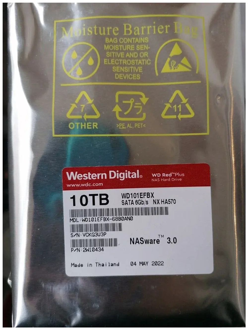 Жесткий диск Western Digital WD101EFBX, 10ТБ, Red Plus, для NAS