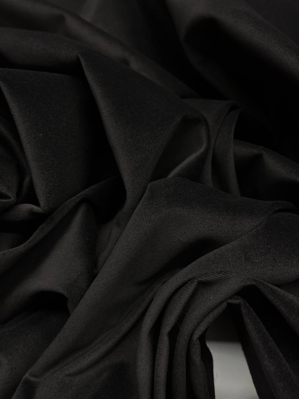 Бархат хлопковый черный