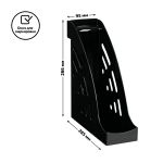 Лоток вертикальный Стамм 95мм Эксперт, черный, передний борт