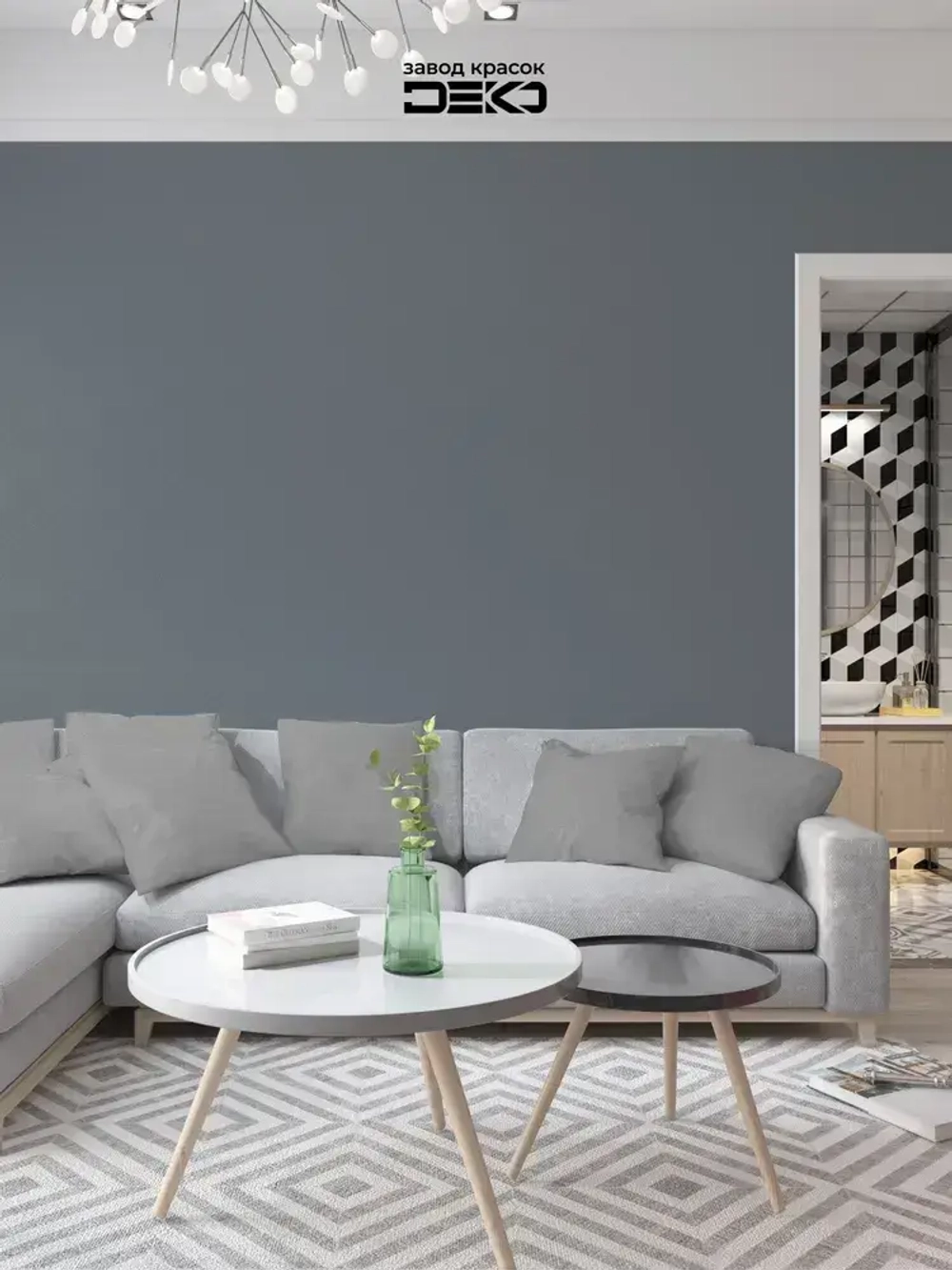 Краска для стен моющаяся DEKO ART интерьерная без запаха, осеннее утро 3кг