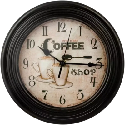 ЧАСЫ НАСТЕННЫЕ "COFFEE SHOP" 22,8*22,8*4,6 СМ. 220-449 Lefard