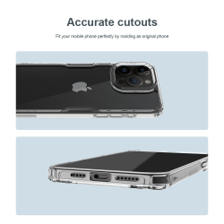 Прозрачный чехол с усиленными углами от Nillkin для iPhone 15 Pro Max, серия Nature TPU Pro Case