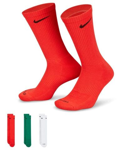 Носки теннисные Nike Everyday Plus Cushioned Training Crew Socks 3P - разноцветный