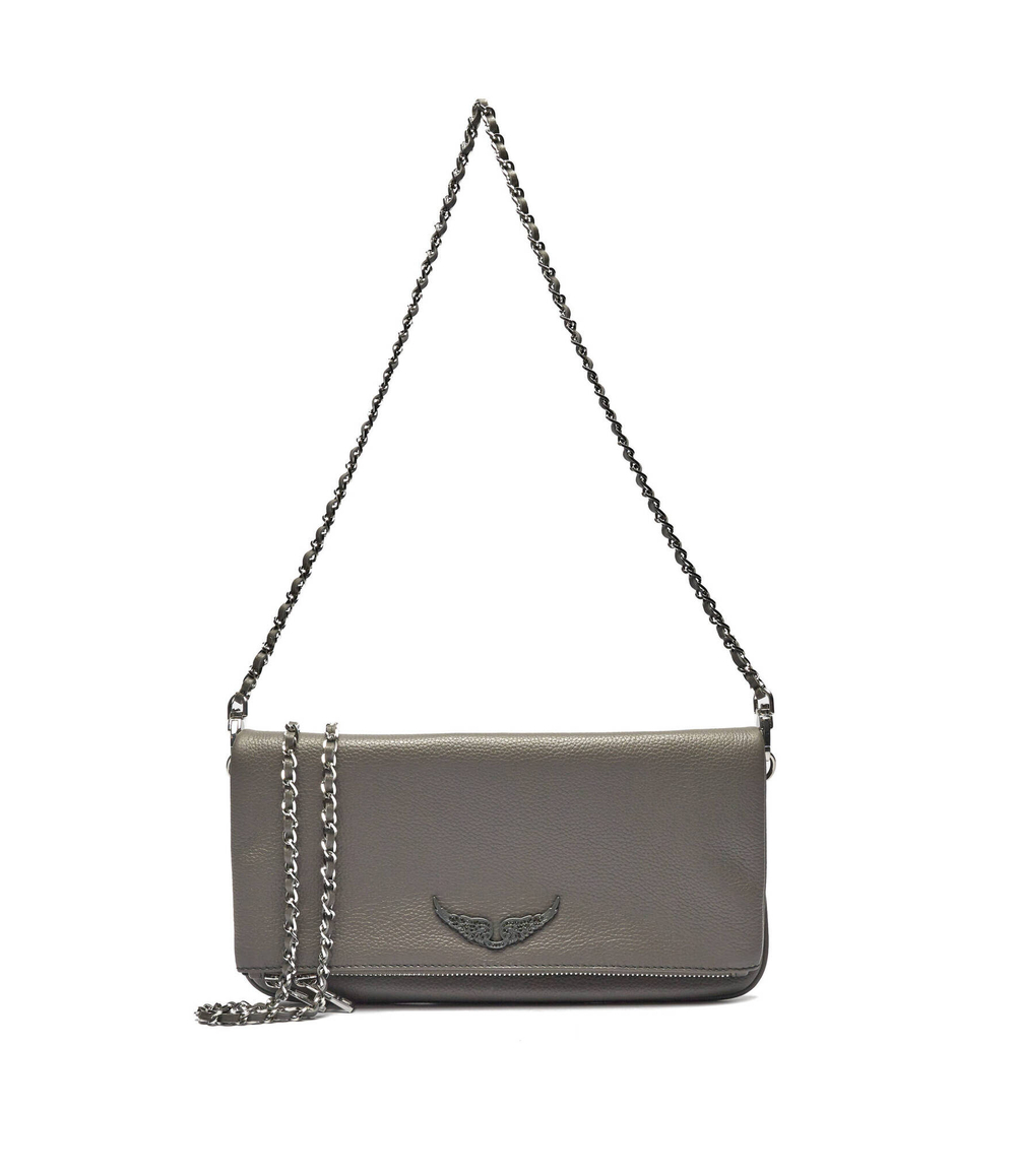Кожаная сумка через плечо ROCK Zadig&Voltaire - серый(LWBA00001)