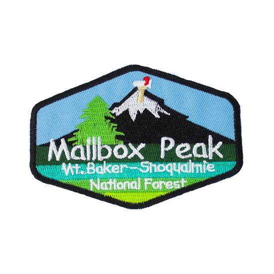 Нашивка термоаппликация на одежду и на рюкзак. Mailbox Peak, Путешествия, Горы