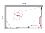 Душевой уголок BelBagno LUCE-AH-21-150/90-C-Cr