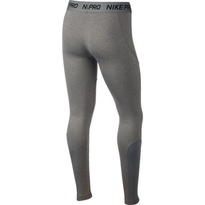 Штаны для девочки теннисные Nike Pro Tight - carbon heather/cool grey/cool grey/black