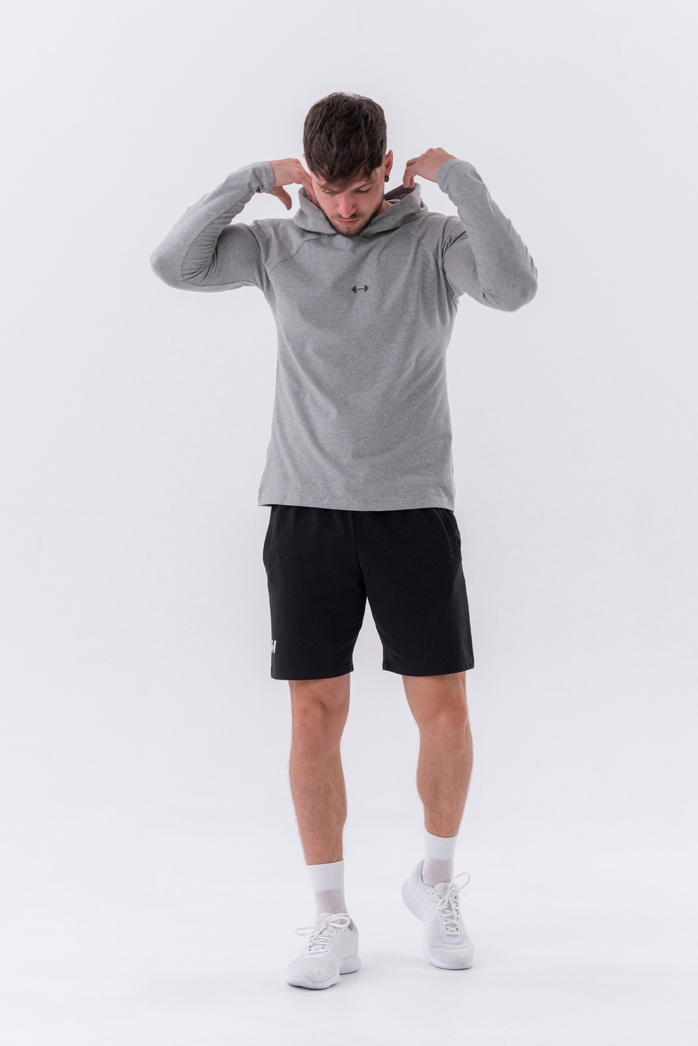 Кофта LONG-SLEEVE T-SHIRT WITH A HOODIE 330
Серая