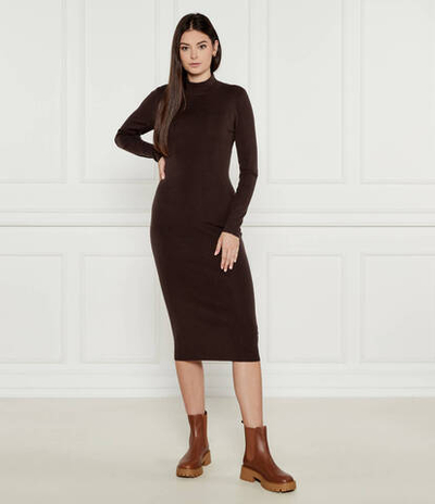 Хлопковое платье Michael Kors - коричневый(MF482Q14VR)